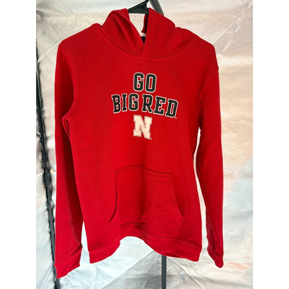 Gen2 Nebraska Huskies Hoodie Mens XL Red Go Big‎ Red Football Sweatshirt 0008